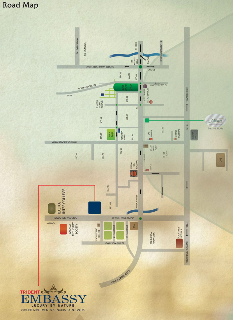 Location Map Trident Embassy